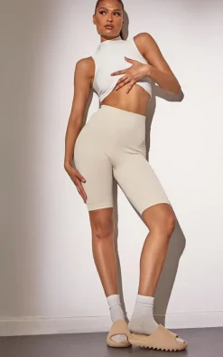 PrettyLittleThing Snatched*Basic Structured Snatched Rib Bike Shorts