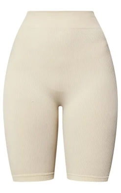 PrettyLittleThing Snatched*Basic Structured Snatched Rib Bike Shorts