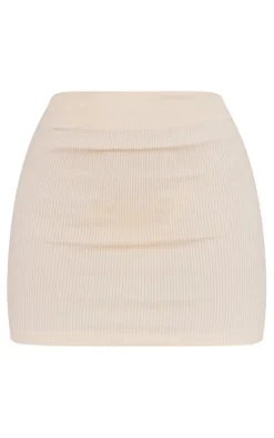 PrettyLittleThing Snatched*Basic Structured Snatched Rib Mini Skirt
