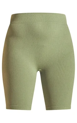 PrettyLittleThing Snatched*Basic Structured Snatched Rib Bike Shorts