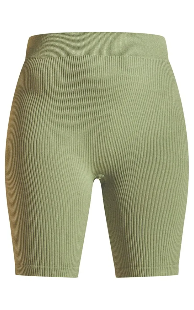 PrettyLittleThing Snatched*Basic Structured Snatched Rib Bike Shorts