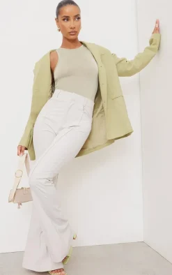 PrettyLittleThing Basic Tops*Basic Slinky Racer Bodysuit
