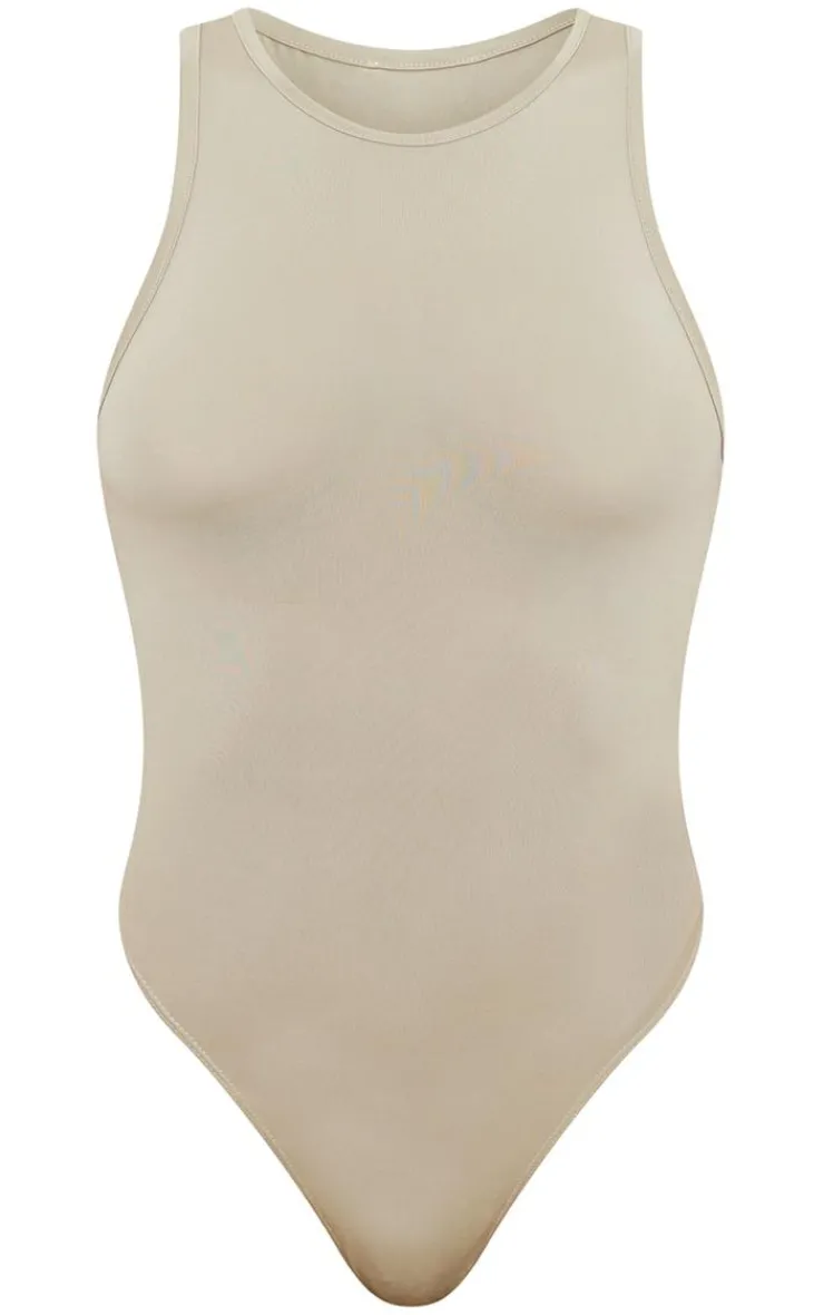 PrettyLittleThing Basic Tops*Basic Slinky Racer Bodysuit