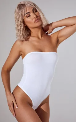 PrettyLittleThing Tube Tops*Basic Cotton Blend Bandeau Bodysuit