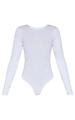 PrettyLittleThing Basic Tops*Basic Cotton Blend Crew Neck Bodysuit