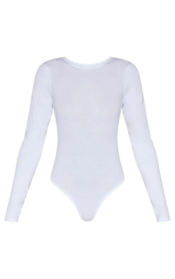 PrettyLittleThing Basic Tops*Basic Cotton Blend Crew Neck Bodysuit