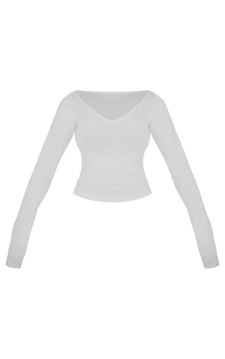 PrettyLittleThing T-Shirts*Basic Cotton Blend Longline Long Sleeve Top
