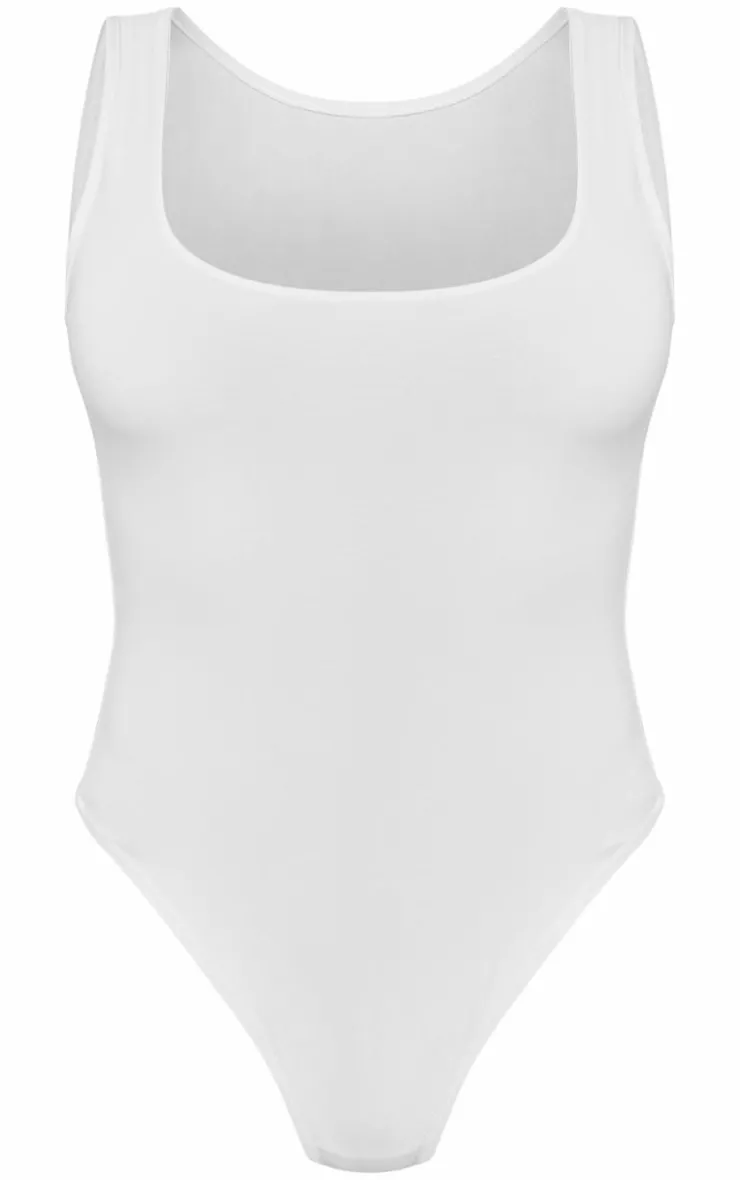 PrettyLittleThing Basic Tops*Basic Cotton Blend Racer Back Bodysuit
