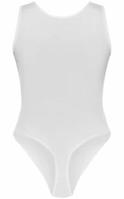 PrettyLittleThing Basic Tops*Basic Cotton Blend Racer Back Bodysuit