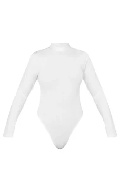 PrettyLittleThing Basic Tops*Basic Cotton Blend Roll Neck Bodysuit