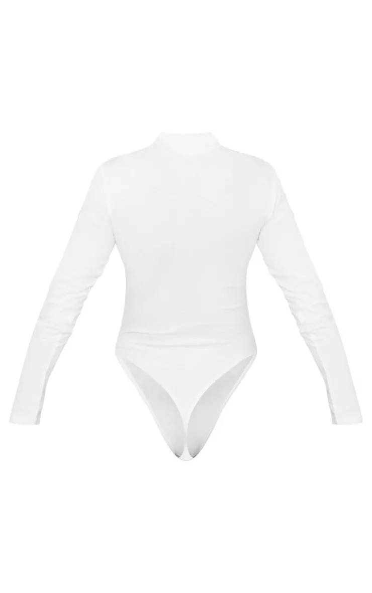 PrettyLittleThing Basic Tops*Basic Cotton Blend Roll Neck Bodysuit