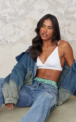 PrettyLittleThing Bralets*Basic Cotton Blend Triangle Bralet