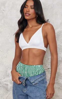 PrettyLittleThing Bralets*Basic Cotton Blend Triangle Bralet