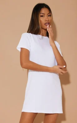 Basic Short Sleeve T Shirt Dress-PrettyLittleThing Clearance