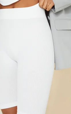 PrettyLittleThing Snatched*Basic Structured Snatched Rib Bike Shorts