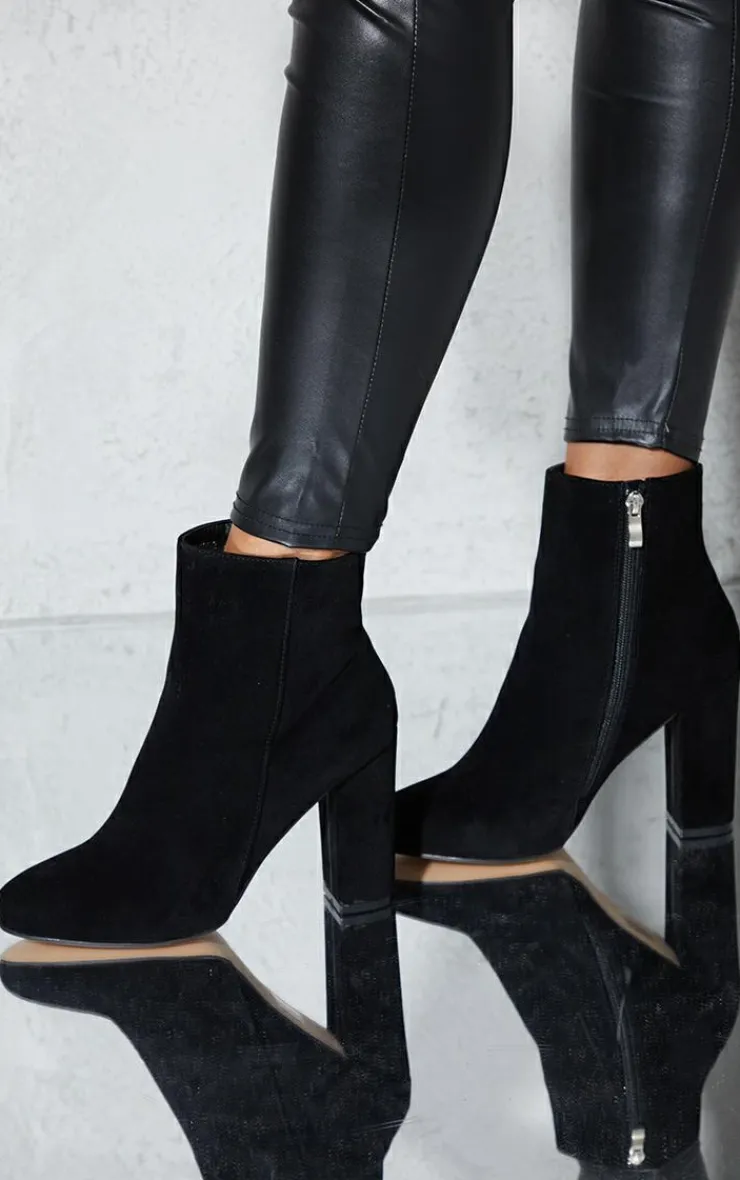PrettyLittleThing Heeled Boots*Behati Faux Suede Ankle Boots