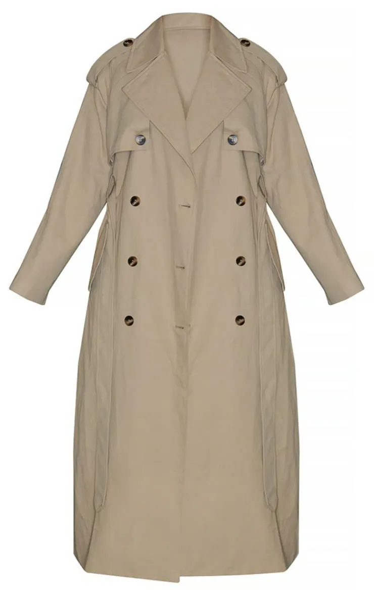 PrettyLittleThing Trench Coats*Belted Double Breasted Trench Coat