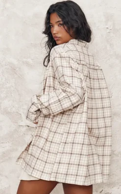 PrettyLittleThing Shirts*Lightweight Check Oversized Shirt
