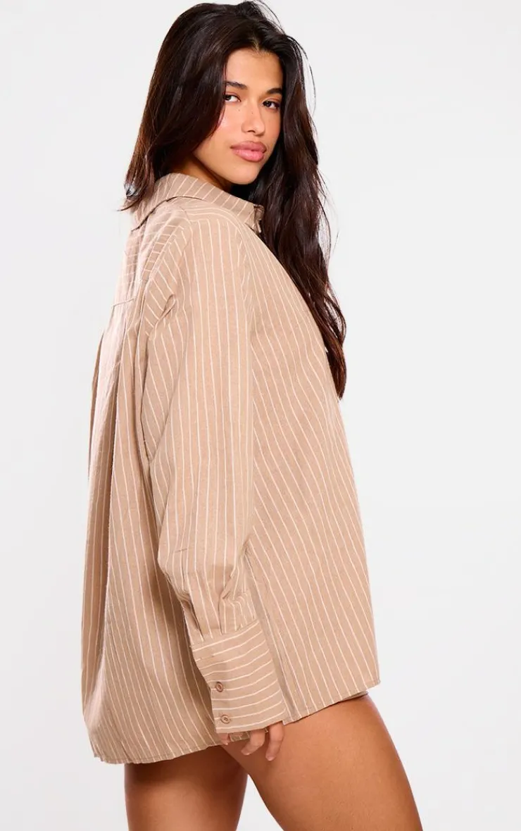 PrettyLittleThing Shirts*Oversized Pinstripe Cuff Shirt