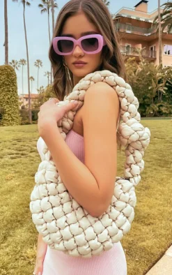 PrettyLittleThing Shoulder Bags*Padded Knot Zip Shoulder Bag