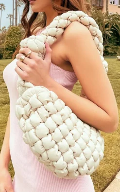 PrettyLittleThing Shoulder Bags*Padded Knot Zip Shoulder Bag