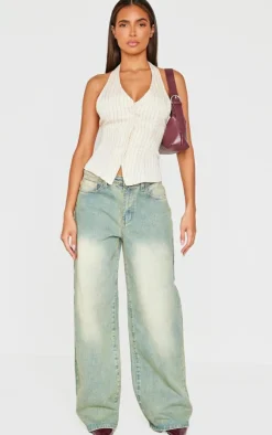 PrettyLittleThing Sleeveless Tops*Pinstripe Halterneck Vest