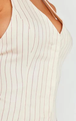 PrettyLittleThing Sleeveless Tops*Pinstripe Halterneck Vest