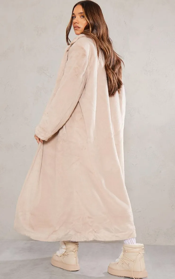 PrettyLittleThing Faux Fur Coats*Premium Soft Faux Fur Tailored Maxi Coat
