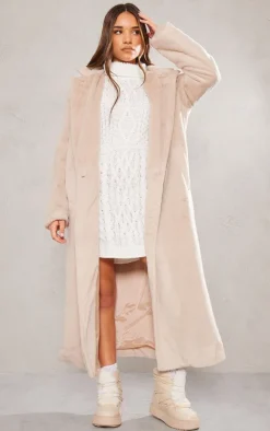 PrettyLittleThing Faux Fur Coats*Premium Soft Faux Fur Tailored Maxi Coat