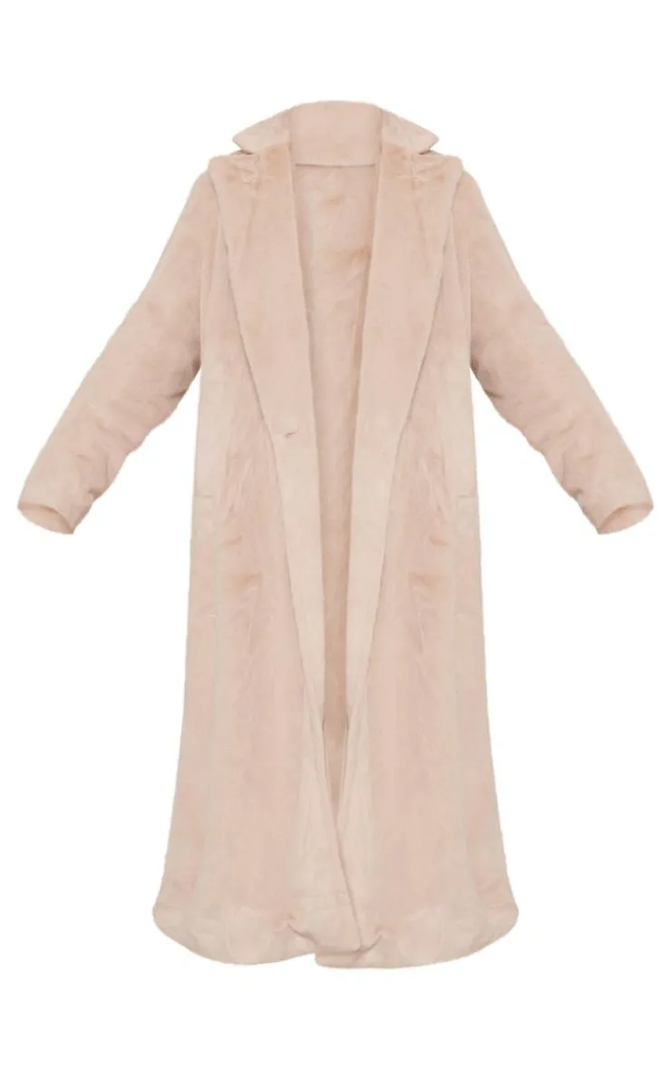 PrettyLittleThing Faux Fur Coats*Premium Soft Faux Fur Tailored Maxi Coat
