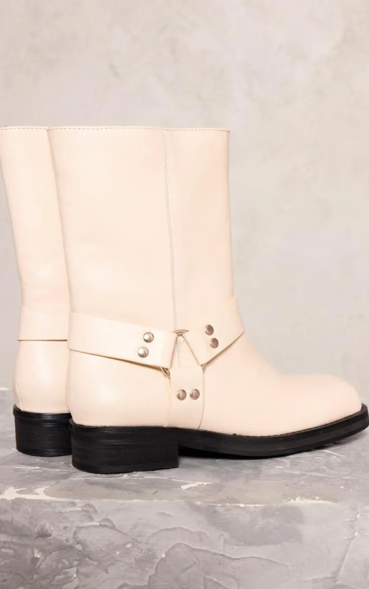 PrettyLittleThing Ankle Boots*PU Square Toe Buckle Detail Ankle Boots