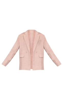 PrettyLittleThing Wool Coats*Textured Wool Look Oversized Blazer
