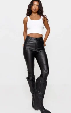 PrettyLittleThing Christmas Day Outfits*5 Pocket Coated Skinny Jeans