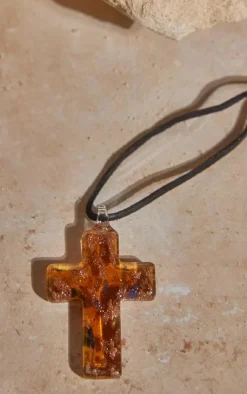 PrettyLittleThing Necklaces*Abstract Cross Charm Choker