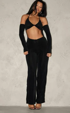 Acetate Cut Out Halterneck Straight Leg Jumpsuit-PrettyLittleThing Discount