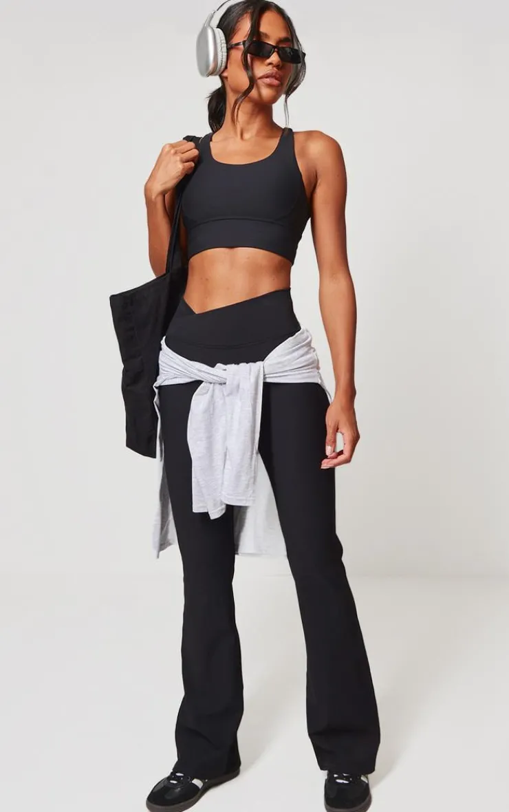 PrettyLittleThing Yoga Pants*Active Rib Cross Waist Yoga Pants