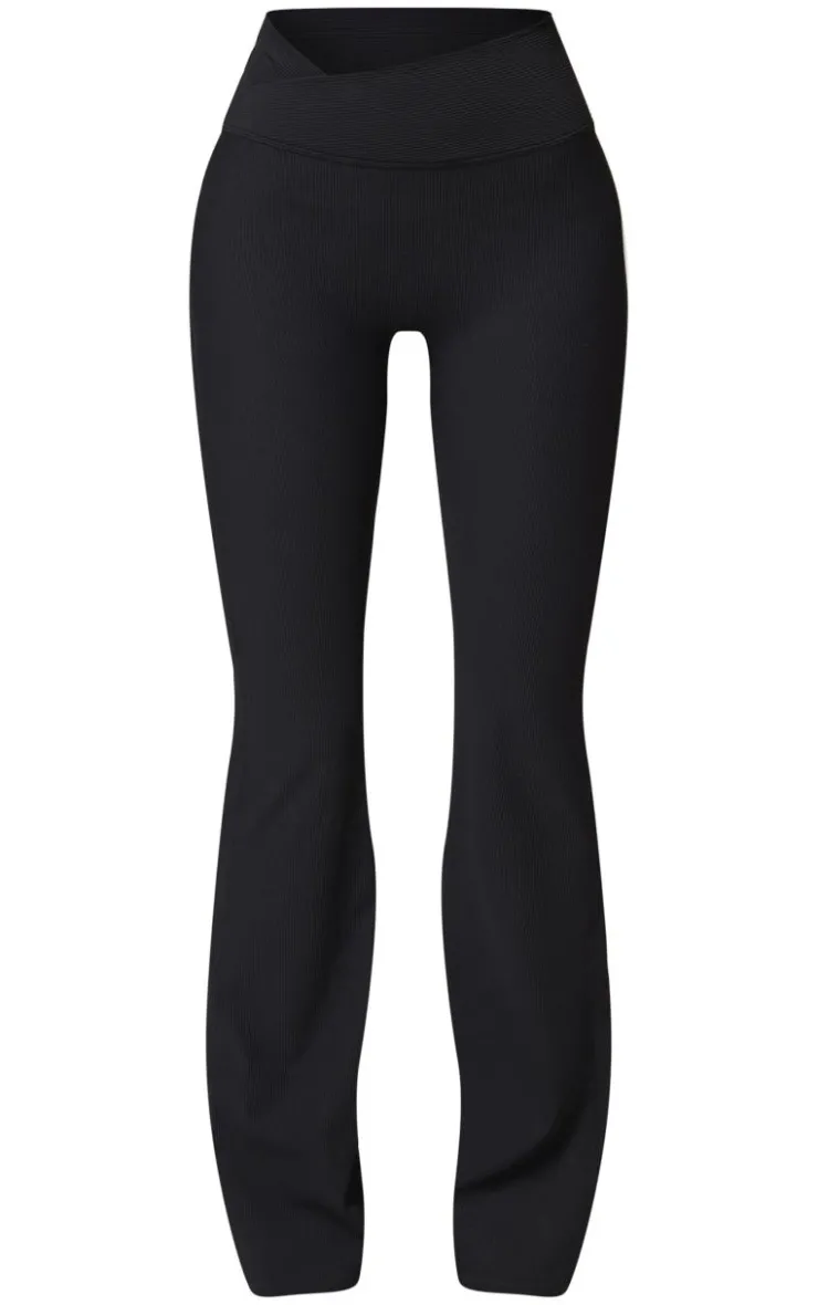 PrettyLittleThing Yoga Pants*Active Rib Cross Waist Yoga Pants