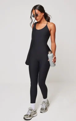 PrettyLittleThing Gym Wear*Active Rib Long Gym Unitard