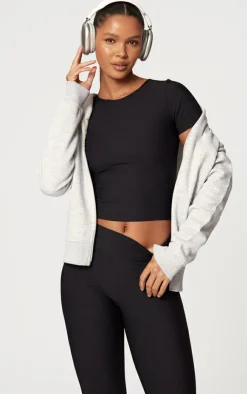 PrettyLittleThing Workout Tops*Active Rib Short Sleeve Gym Top