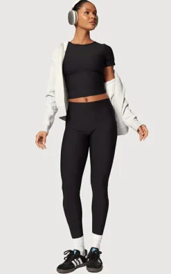PrettyLittleThing Workout Tops*Active Rib Short Sleeve Gym Top