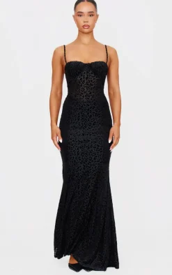 Animal Devore Maxi Dress-PrettyLittleThing New