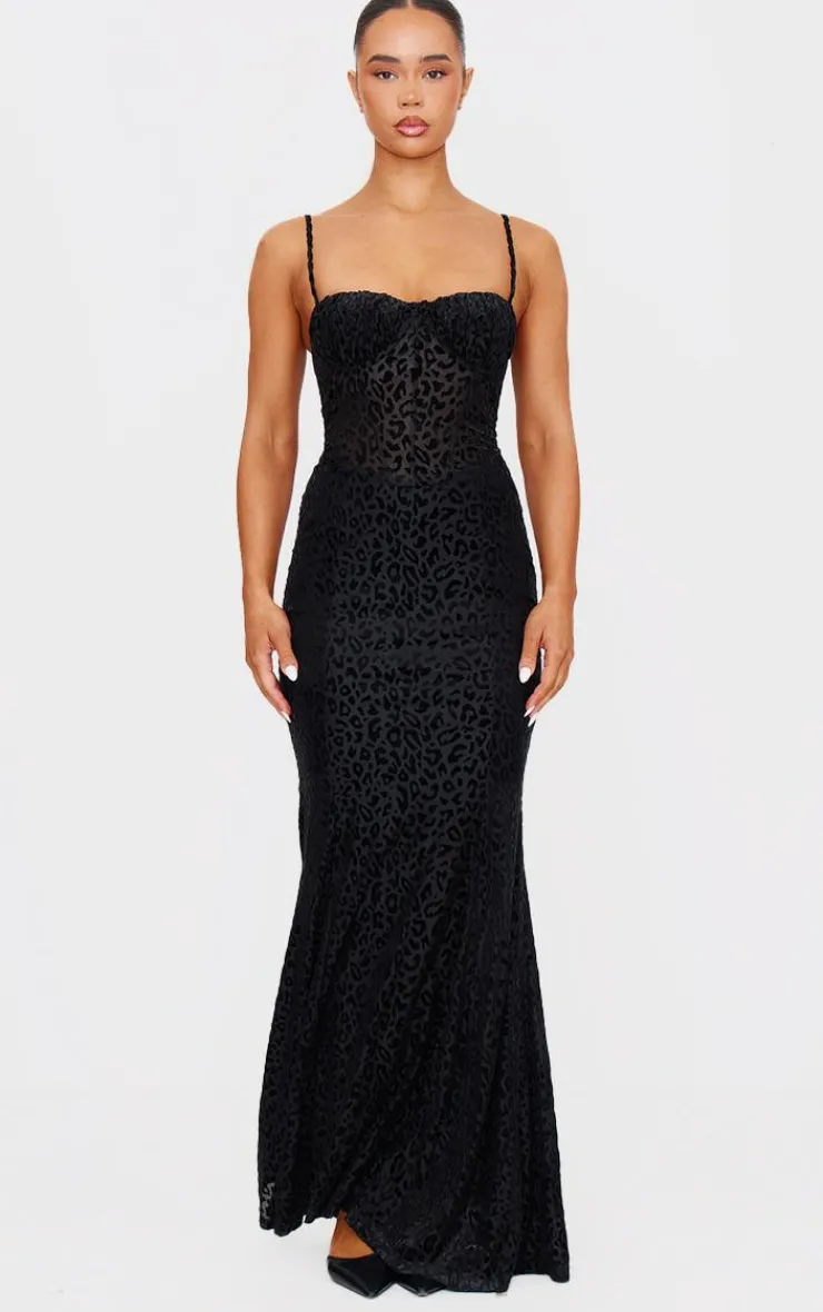 Animal Devore Maxi Dress-PrettyLittleThing New