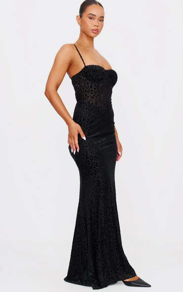 Animal Devore Maxi Dress-PrettyLittleThing New