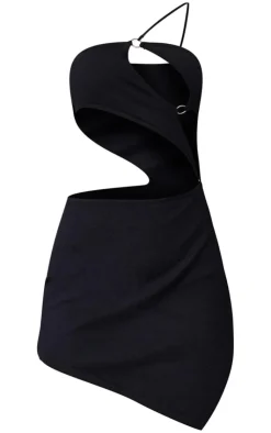 Asymmetric Extreme Cut Out Knit Mini Dress-PrettyLittleThing Outlet