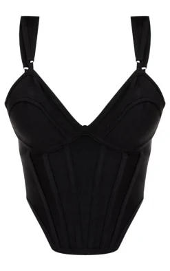 Bandage Dip Hem Bust Cup Corset-PrettyLittleThing Clearance