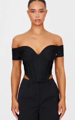 PrettyLittleThing Corsets*Bandage Dip Hem Bust Cup Bardot Corset