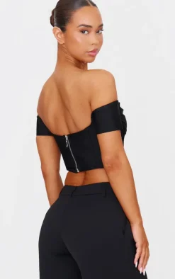 PrettyLittleThing Corsets*Bandage Dip Hem Bust Cup Bardot Corset