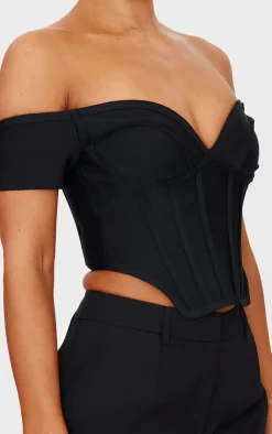 PrettyLittleThing Corsets*Bandage Dip Hem Bust Cup Bardot Corset