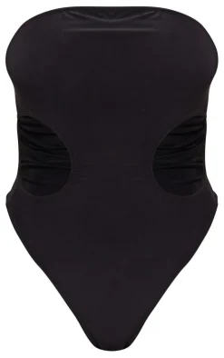 Bandeau Slinky Cut Out Bodysuit-PrettyLittleThing New