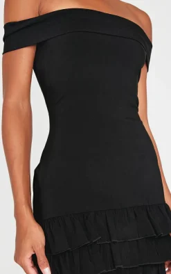 Bardot Tiered Shift Dress-PrettyLittleThing Discount